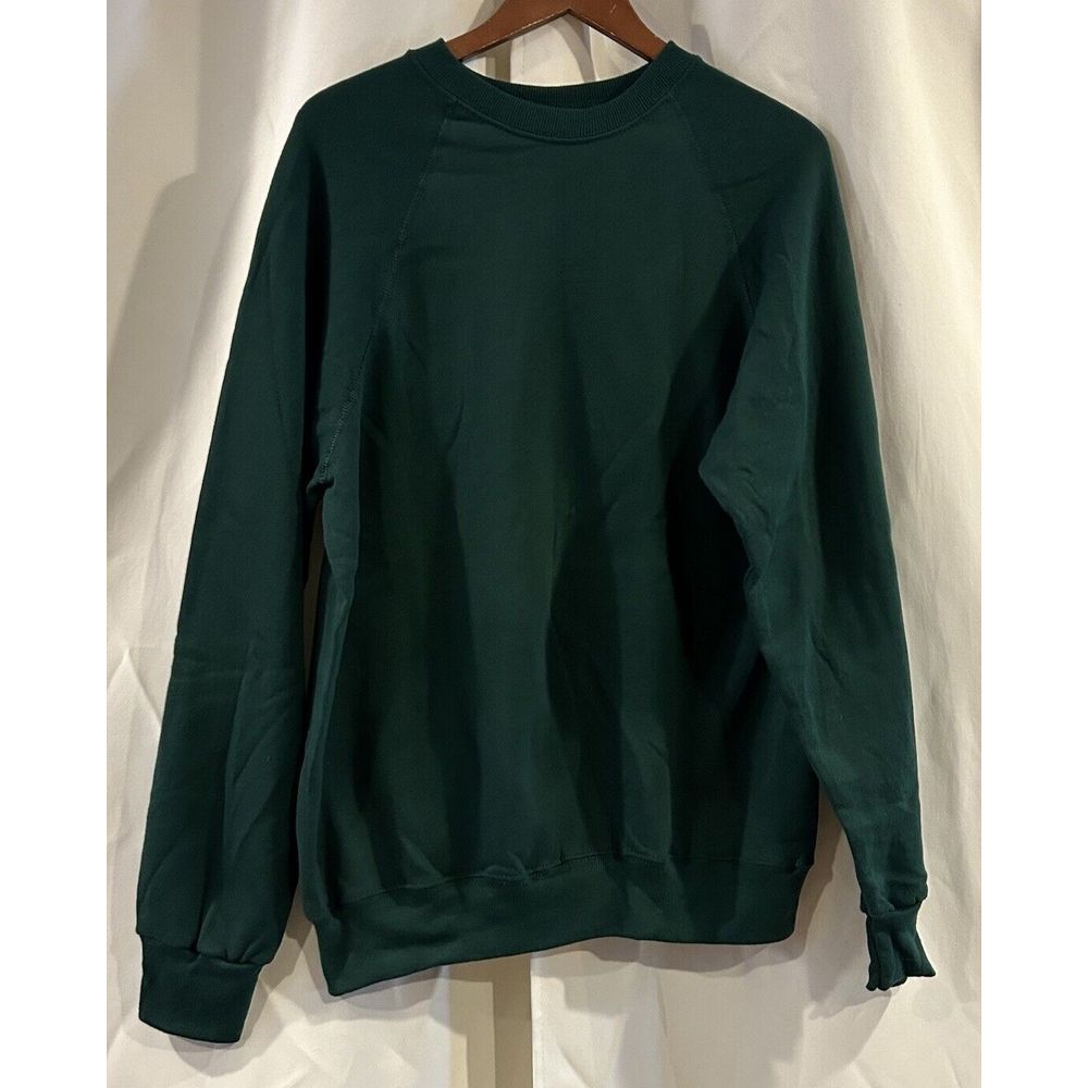 Vintage Lee Mid weight Sweatshirt X-Large USA Made Green Blank‎